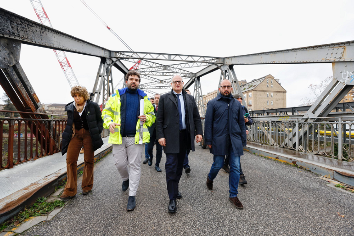 Giubileo, sopralluogo Gualtieri a ponte dell’industria