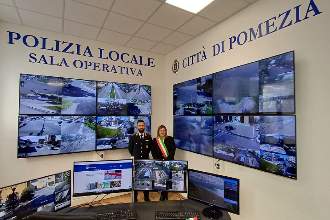 Sicurezza a Pomezia: 170 telecamere per monitorare il territorio, inaugurata la control room