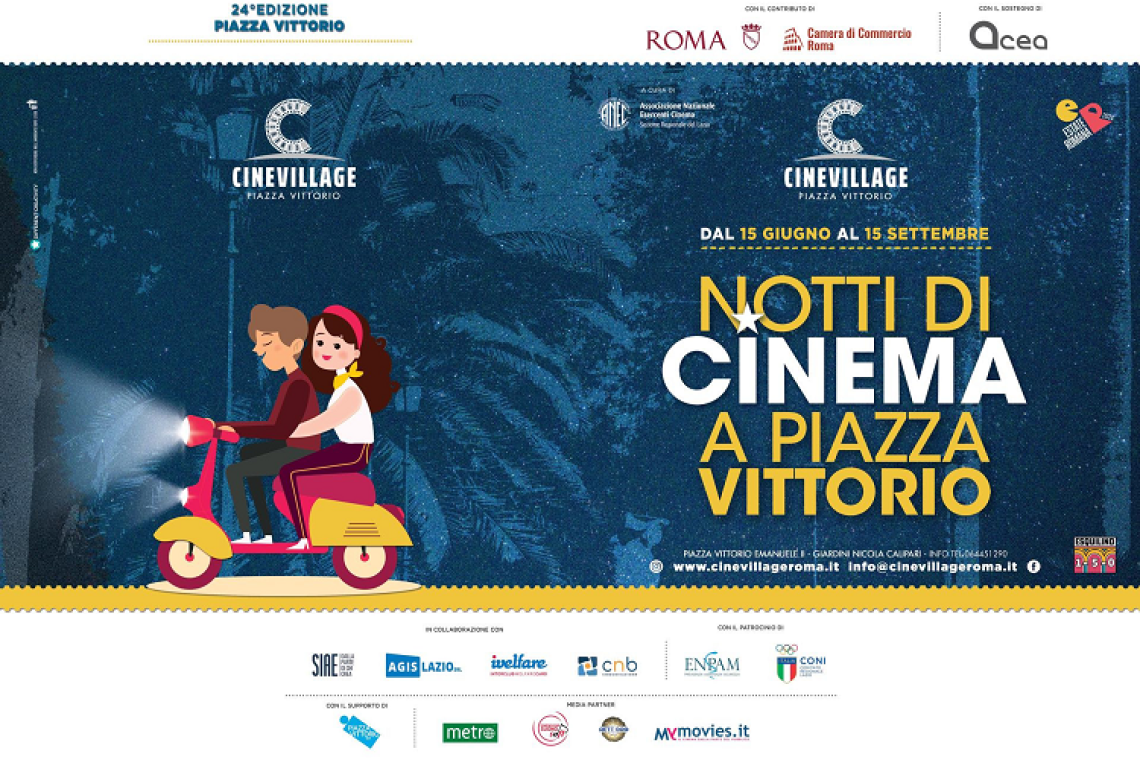 Notti di cinema a Piazza Vittorio -  Dal 15 giugno al 15 settembre 2024