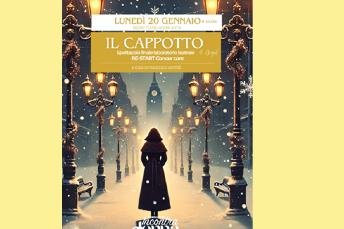 &quot;Il Cappotto di Gogol&quot; al Teatro Ghione: una serata dedicata alla prevenzione con la Fondazione IncontraDonna