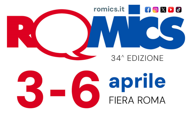 Dal 3 al 6 aprile in Fiera Roma la 34^ edizione di Romics, il Festival Internazionale del Fumetto, Animazione, Cinema e Games.